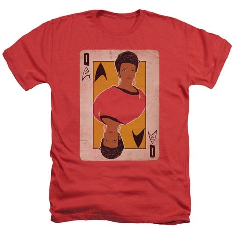 Star Trek-Tos Queen - Adult Heather Tee - Red- Medium