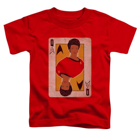Star Trek-Tos Queen - Short Sleeve Toddler Tee - Red- Large 4T