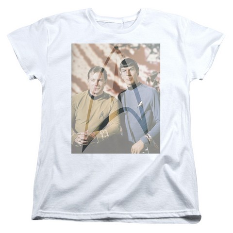 Star Trek-Classic Duo - Short Sleeve Womens Tee - White, Small -  NewGroove, NE565380