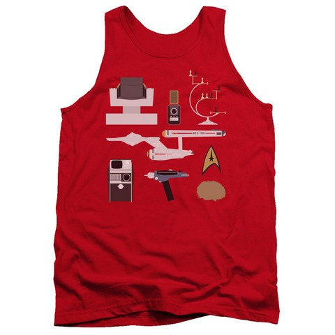 Star Trek-Tos Gift Set - Adult Tank Top - Red- Medium