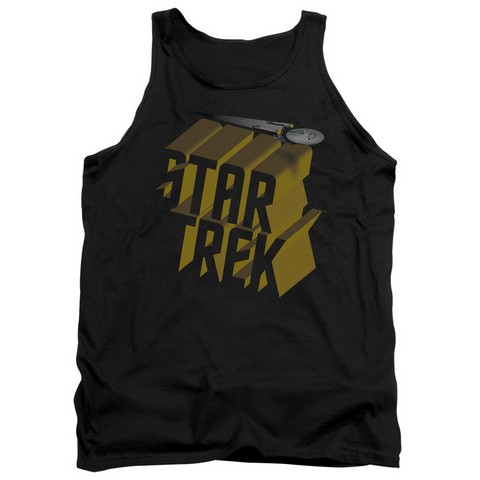Star Trek-3D Logo - Adult Tank Top - Black- Large