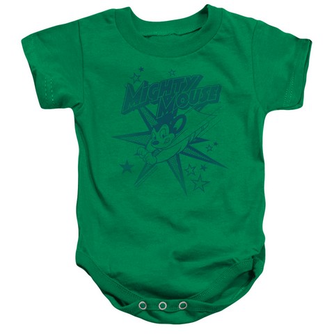 Mighty Mouse-Mighty Mouse - Infant Snapsuit - Kelly Green- Large 18 Mos