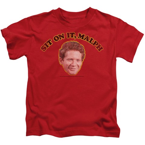 Happy Days-Sit On It Malph - Short Sleeve Juvenile 18-1 Tee - Red- Large 7