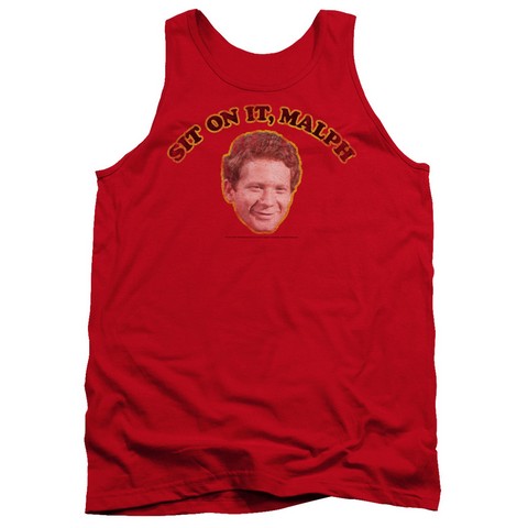 Happy Days-Sit On It Malph - Adult Tank Top - Red- 2X
