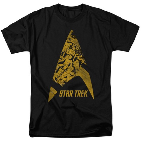 Star Trek-Delta Crew - Short Sleeve Adult 18-1 Tee - Black- Medium