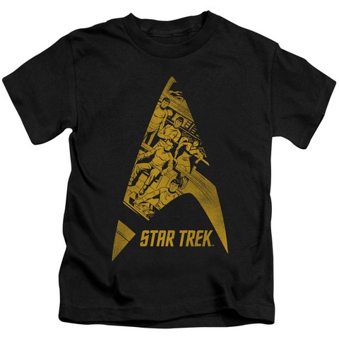 Star Trek-Delta Crew - Short Sleeve Juvenile 18-1 Tee - Black- Small 4