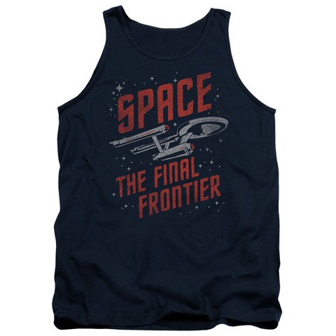 Star Trek-Space Travel - Adult Tank Top - Navy- Medium