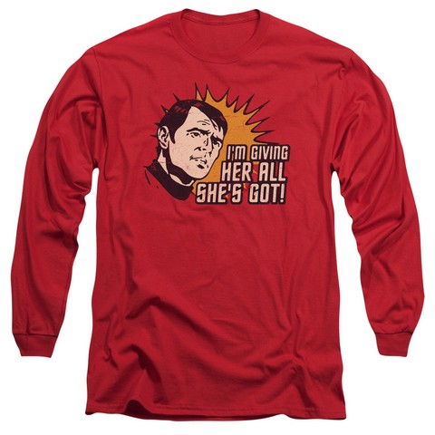 Star Trek-Everything Long Sleeve Adult 18-1 Tee - Red- 2X