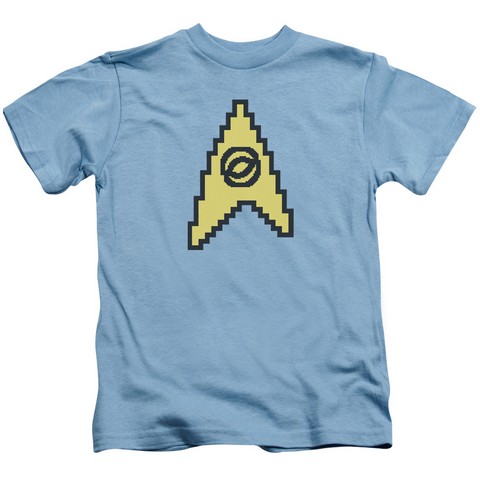 Star Trek-8 Bit Science - Short Sleeve Juvenile 18-1 Tee - Carolina Blue- Large 7