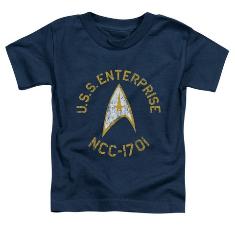Star Trek-Collegiate - Short Sleeve Toddler Tee - Navy- Medium 3T
