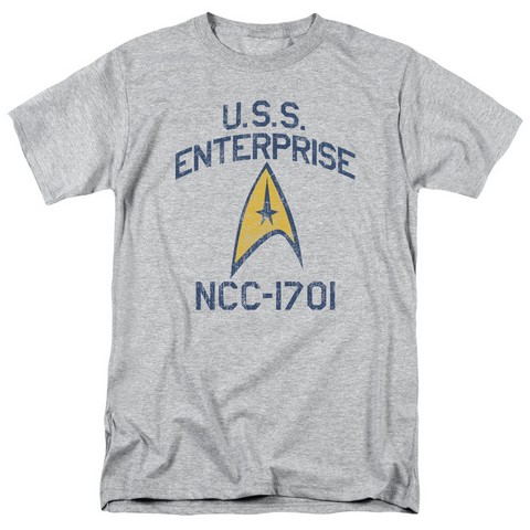 Star Trek-Collegiate Arch - Short Sleeve Adult 18-1 Tee - Athletic Heather- Medium