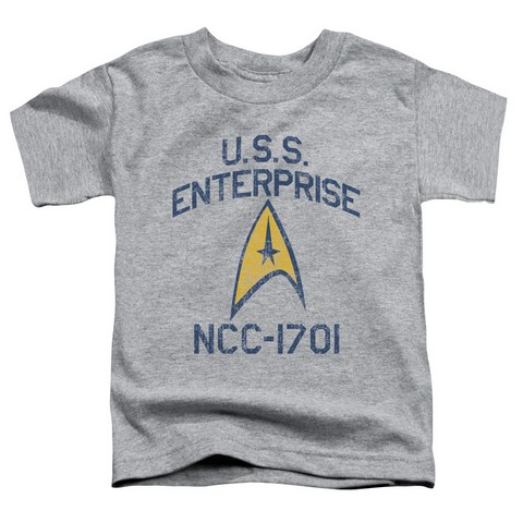 Star Trek-Collegiate Arch - Short Sleeve Toddler Tee - Athletic Heather- Small 2T