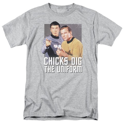 Star Trek-Chicks Dig - Short Sleeve Adult 18-1 Tee - Athletic Heather- 5X
