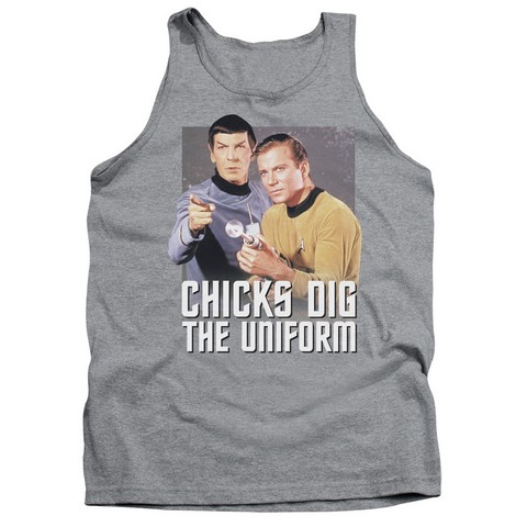 Star Trek-Chicks Dig - Adult Tank Top - Athletic Heather- 2X