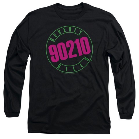 90210-Neon - Long Sleeve Adult 18-1 Tee - Black- Extra Large