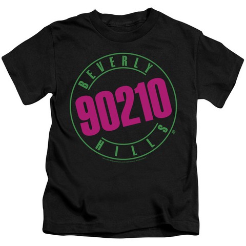 90210-Neon - Short Sleeve Juvenile 18-1 Tee - Black- Medium 5-6
