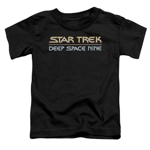 Star Trek-Deep Space Nine Logo - Short Sleeve Toddler Tee - Black- Large 4T