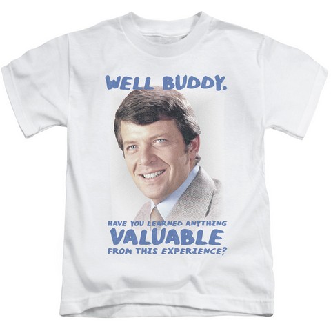 Brady Bunch-Buddy - Short Sleeve Juvenile 18-1 Tee - White- Medium 5-6