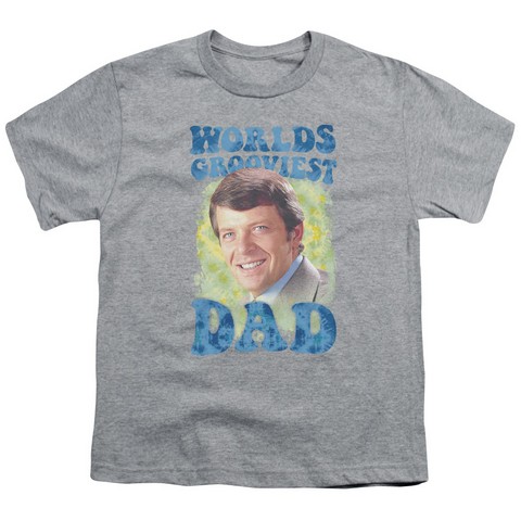 Brady Bunch-Worlds Grooviest - Short Sleeve Youth 18-1 Tee - Athletic Heather- Medium