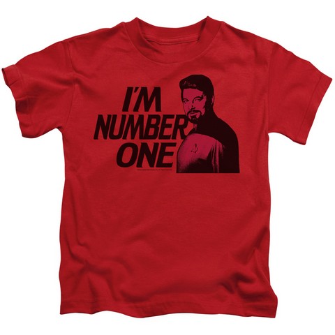 Star Trek-Im Number One - Short Sleeve Juvenile 18-1 Tee - Red- Small 4
