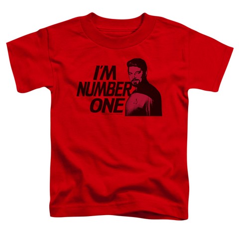 Star Trek-Im Number One - Short Sleeve Toddler Tee - Red- Small 2T
