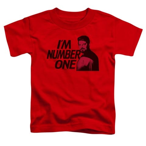 Star Trek-Im Number One - Short Sleeve Toddler Tee - Red- Medium 3T