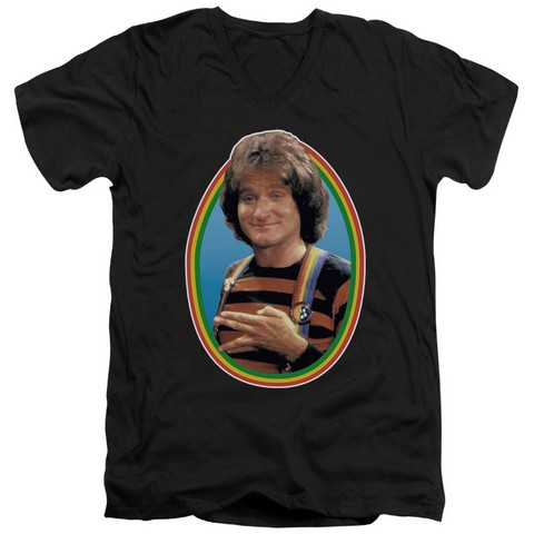 Mork & Mindy-Mork - Short Sleeve Adult 30-1 Tee - Black- Medium