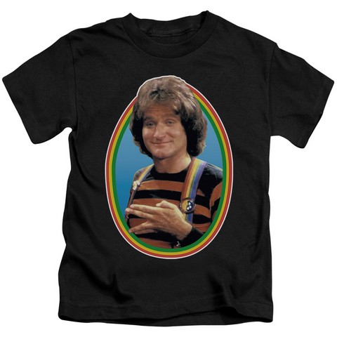 Mork & Mindy-Mork - Short Sleeve Juvenile 18-1 Tee - Black- Medium 5-6