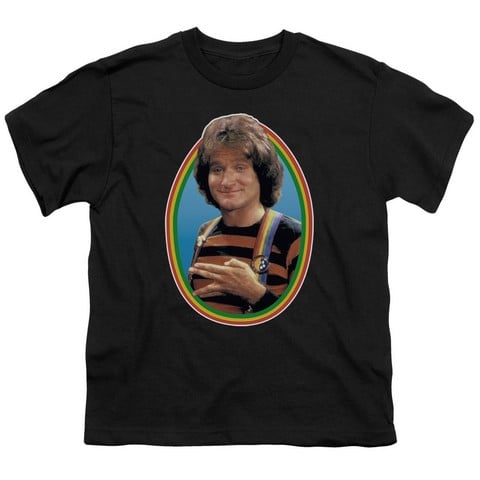 Mork & Mindy-Mork - Short Sleeve Youth 18-1 Tee - Black- Medium