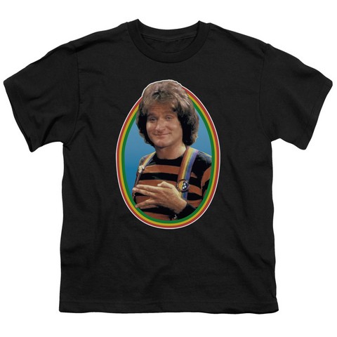 Mork & Mindy-Mork - Short Sleeve Youth 18-1 Tee - Black- Extra Large