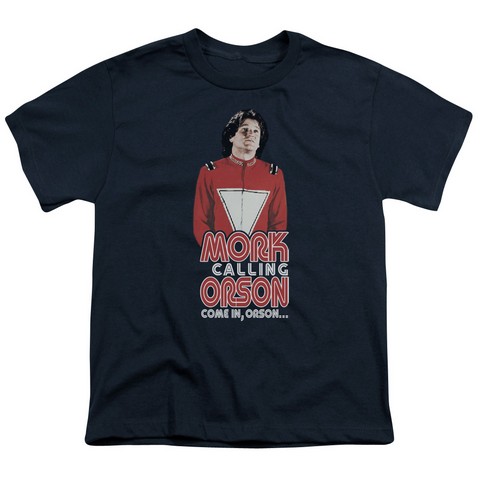 Mork & Mindy-Come In Orson - Short Sleeve Youth 18-1 Tee - Navy- Medium
