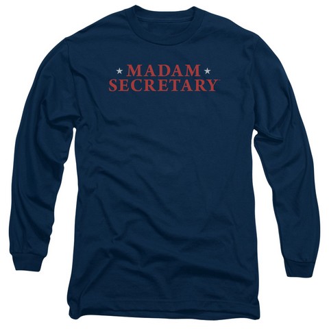 Madam Secretary-Logo - Long Sleeve Adult 18-1 Tee - Navy- Medium