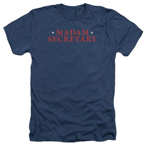 Madam Secretary-Logo - Adult Heather Tee - Navy- Medium -  Trevco, CBS1567-HA-2