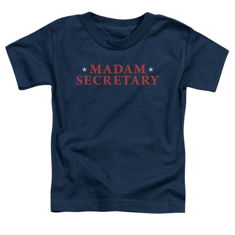Madam Secretary-Logo - Short Sleeve Toddler Tee - Navy- Small 2T