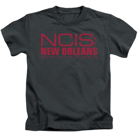 Ncis-New Orleans-Logo - Short Sleeve Juvenile 18-1 Tee - Charcoal- Medium 5-6