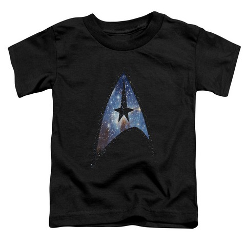 Star Trek-Galactic Shield - Short Sleeve Toddler Tee - Black- Large 4T