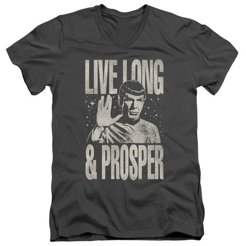 Star Trek-Prosper - Short Sleeve Adult 30-1 Tee - Charcoal, Medium