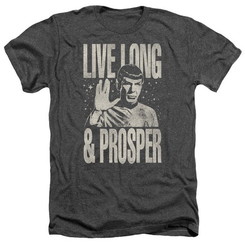 Star Trek-Prosper - Adult Heather Tee - Charcoal- Medium