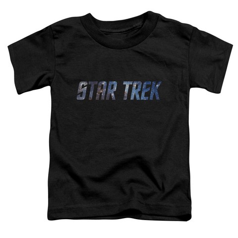 Star Trek-Space Logo - Short Sleeve Toddler Tee - Black- Small 2T
