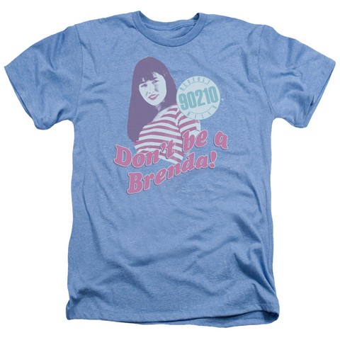 90210-Dont Be A Brenda - Adult Heather Tee - Light Blue- Medium