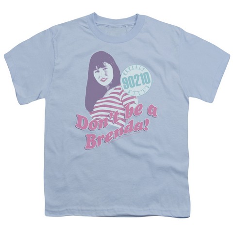 90210-Dont Be A Brenda - Short Sleeve Youth 18-1 Tee - Light Blue- Medium