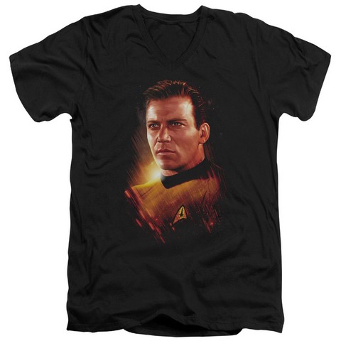 Star Trek-Epic Kirk - Short Sleeve Adult 30-1 Tee - Black- Medium