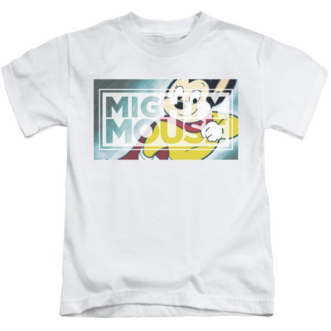 Mighty Mouse-Mighty Rectangle - Short Sleeve Juvenile 18-1 Tee - White- Large 7