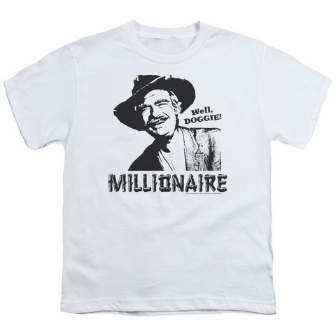 Beverly Hillbillies-Millionaire - Short Sleeve Youth 18-1 Tee - White- Small