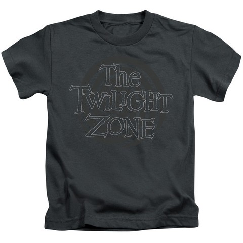 Twilight Zone-Spiral Logo - Short Sleeve Juvenile 18-1 Tee - Charcoal- Small 4