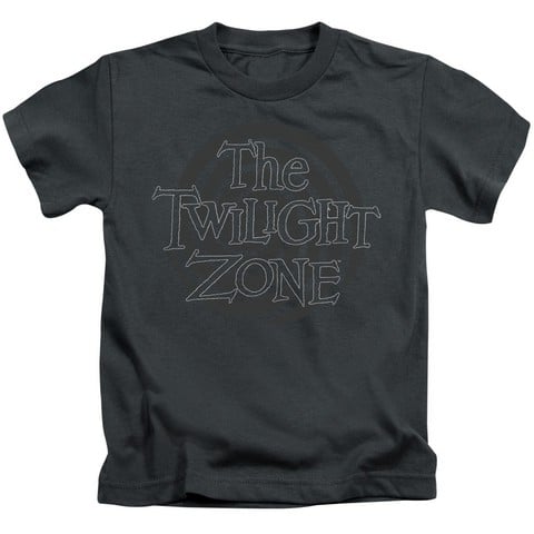 Twilight Zone-Spiral Logo - Short Sleeve Juvenile 18-1 Tee - Charcoal- Medium 5-6