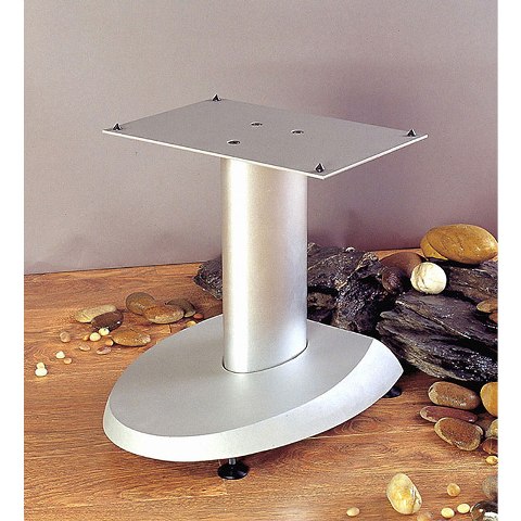 Picture of VTI Manufacturing VSPCS Grey Silver Base Silver Aluminum Pole Center Speaker Stand
