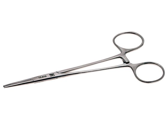 Picture of Aven 12015 Straight Serrated Jaws Hemostat - 5 Inch