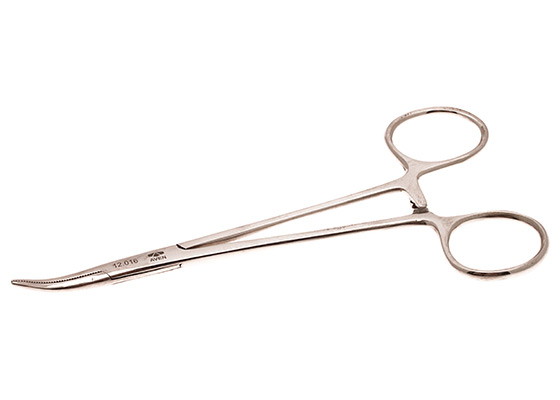 Picture of Aven 12016 Curved Serrated Jaws Hemostat - 5 Inch