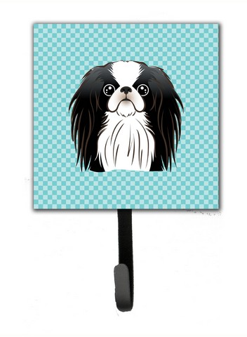 Checkerboard Blue Japanese Chin Leash & Key Holder